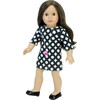 18" Doll, Patent Bow Shoe, Black - Doll Accessories - 1 - thumbnail