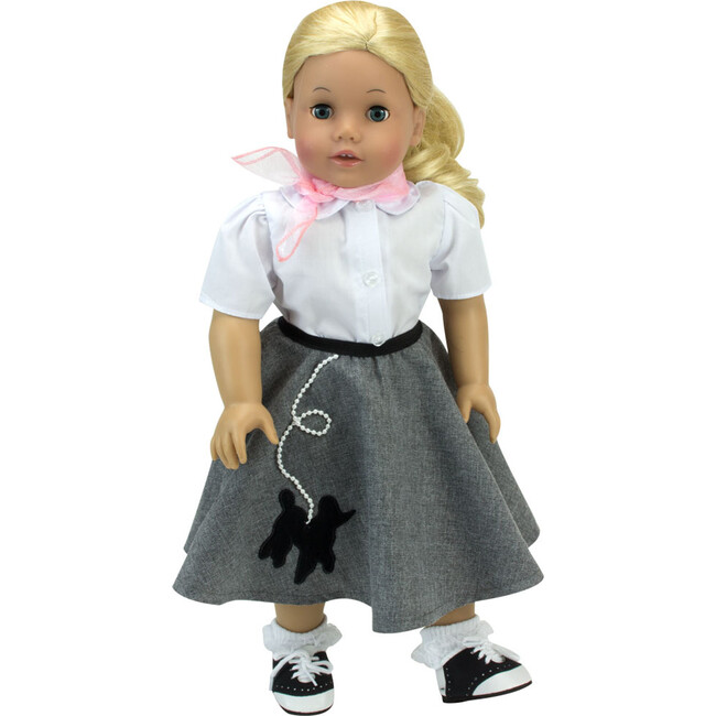 18" Doll, Lace Ankle Socks, White