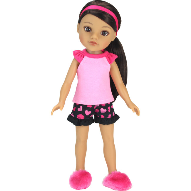 14.5" Doll, Pajama Set, Hot Pink - Doll Accessories - 3