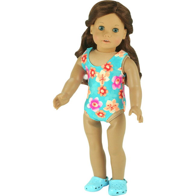 18" Doll, Polliwog Sandal, Aqua