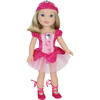 14.5" Doll, Girl Fuchsia Classic Ballet Gown Set - Doll Accessories - 2