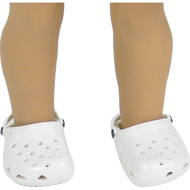 18" Doll, Polliwog Sandal, White - Doll Accessories - 3