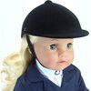 18" Doll, Velvet Riding Helmet, Black - Doll Accessories - 3