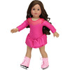 18" Doll, Ice Skates, Pink - Doll Accessories - 3