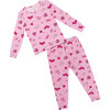 Sweet Hearts Pajamas, Pink - Pajamas - 1 - thumbnail
