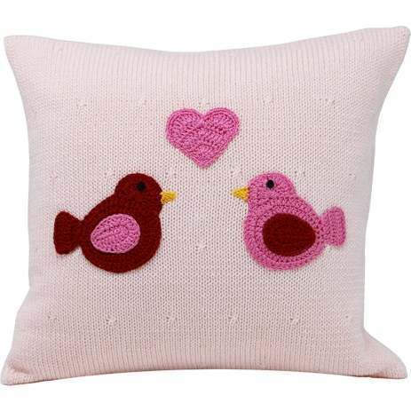 Love Birds Pillow, Pink