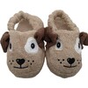 Dog Slippers, Brown - Slippers - 1 - thumbnail