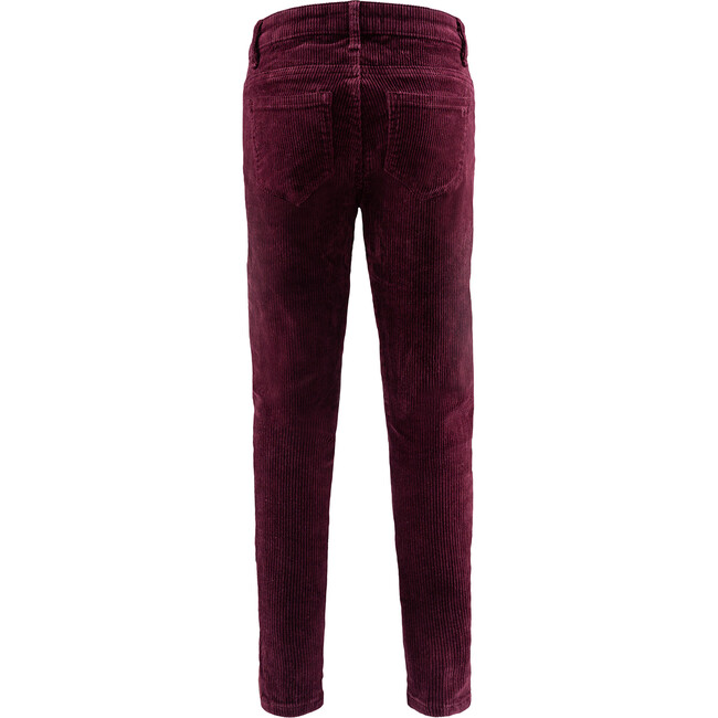 Diane Basic Mid Rise Skinny Corduroy With Ankle Zip, Wine