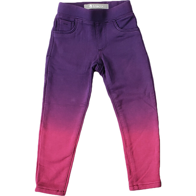 French Terry Pull On Pant, Plum/Fuchsia