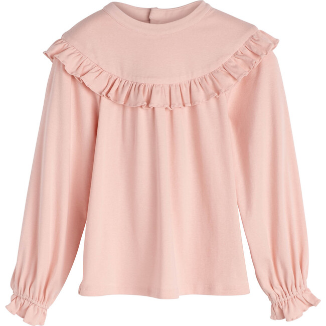 Zoe Ruffle Top, Blush - Shirts - 1