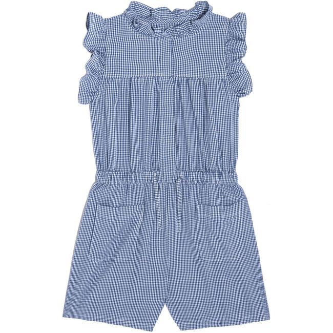 Mariella Romper, Mini Royal Gingham - Rompers - 1