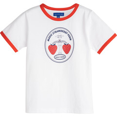 Magic Strawberry Farm Tee, White - Maison Me Tops | Maisonette