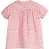 Stella Short Sleeve Pleated Collar Top, Pink Strawberries - Shirts - 3