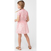 Stella Short Sleeve Pleated Collar Top, Pink Strawberries - Shirts - 4