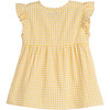 Lucy Ruffle Top, Marigold Check - Shirts - 3