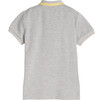 James Polo Shirt, Grey with Yellow Trim - Shirts - 3