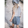 Maisie Ruffle Collar Top, Powder Blue Plaid - Shirts - 4