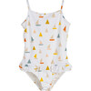 Malia One Piece Swimsuit, Cream Boats - One Pieces - 1 - thumbnail