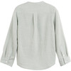 Finn Collarless Button Down, Sage Gingham - Shirts - 3