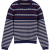 Blair Fairisle Stripe Sweater, Navy Multi - Sweaters - 1 - thumbnail