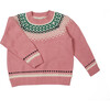 Anderson Fairisle Sweater, Dusty Rose Multi - Sweaters - 1 - thumbnail