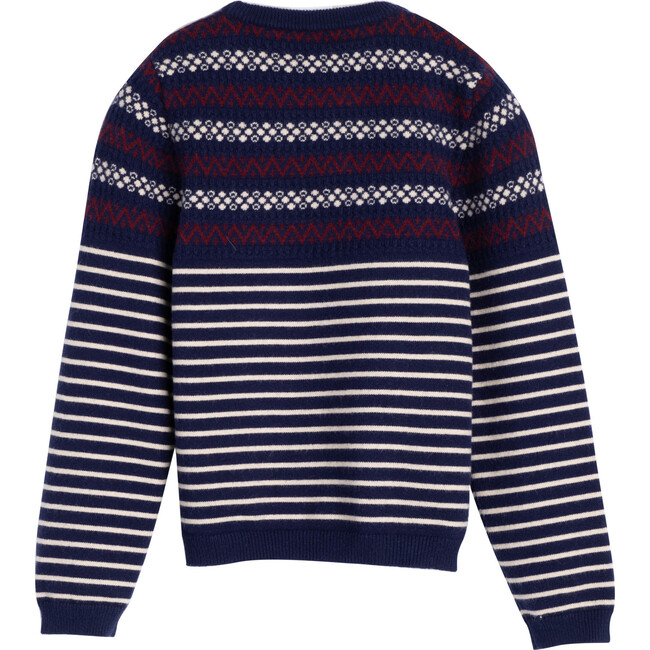 Blair Fairisle Stripe Sweater, Navy Multi - Sweaters - 3