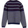 Blair Fairisle Stripe Sweater, Navy Multi - Sweaters - 3