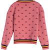 Nellie Flower Intarsia Sweater, Dusty Pink Multi - Sweaters - 3