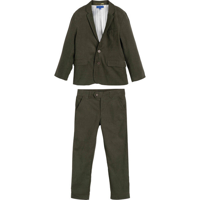 Adam Cord Suit, Evergreen - Suits & Separates - 1