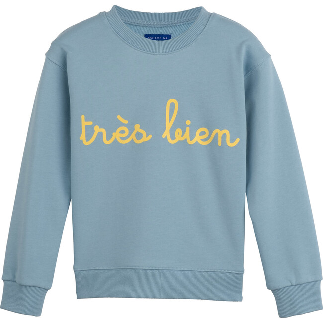 Tres Bien Sweatshirt, Sky Blue - Sweatshirts - 1