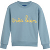 Tres Bien Sweatshirt, Sky Blue - Sweatshirts - 1 - thumbnail