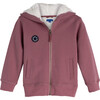Luca Sherpa Hoodie, Dusty Mauve - Sweatshirts - 1 - thumbnail