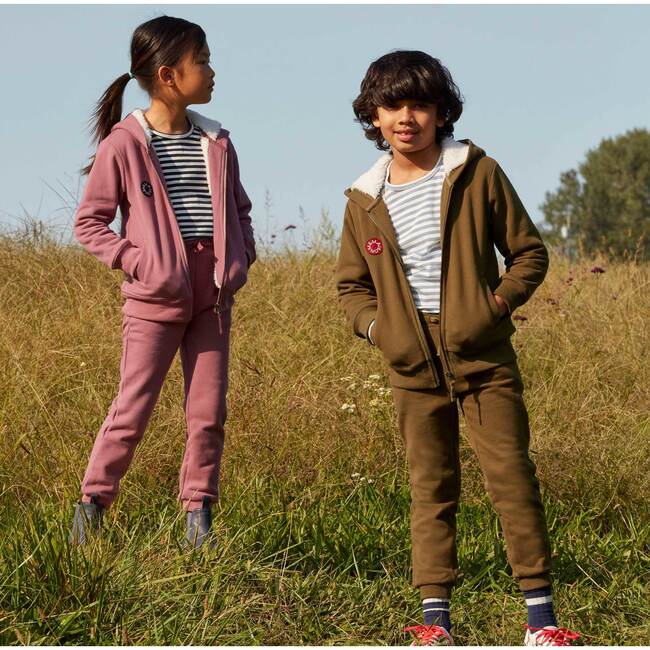Luca Sherpa Hoodie, Dusty Mauve - Sweatshirts - 2