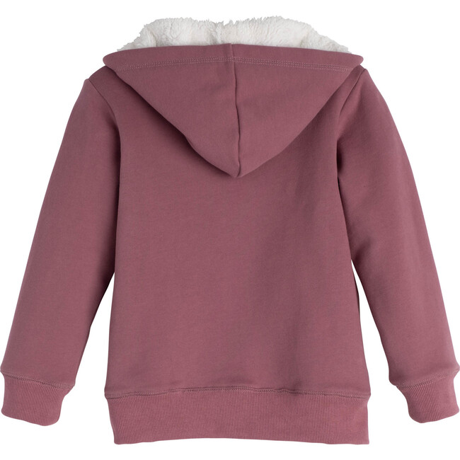 Luca Sherpa Hoodie, Dusty Mauve - Sweatshirts - 3