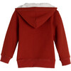 Benji Double Stripe Sherpa Hoodie, Brick - Sweatshirts - 3