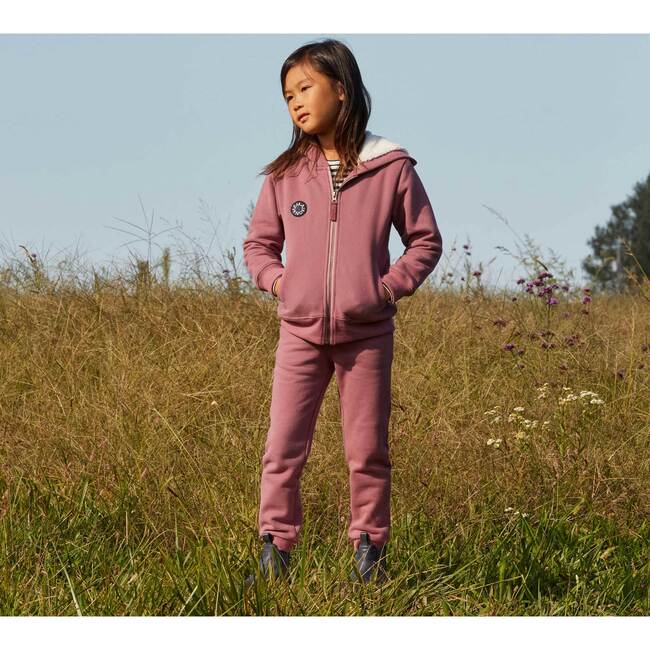 Luca Sherpa Hoodie, Dusty Mauve - Sweatshirts - 4