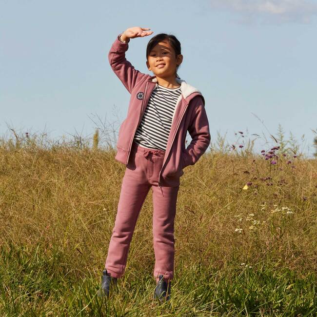 Luca Sherpa Hoodie, Dusty Mauve - Sweatshirts - 5