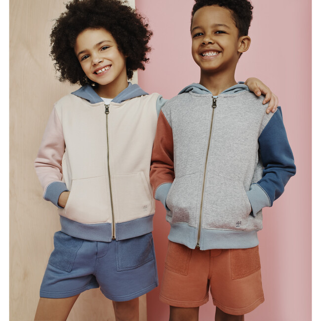 Bingo Colorblock Hoodie, Grey Multi - Sweatshirts - 4