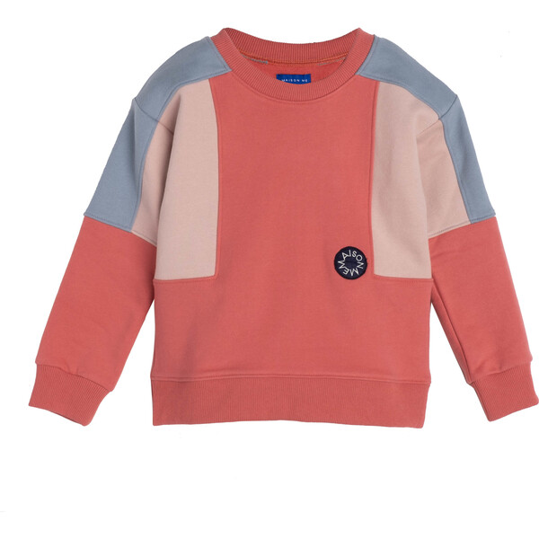 Tyler Colorblock Sweatshirt, Pink Multi - Maison Me Tops | Maisonette