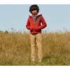 Benji Double Stripe Sherpa Hoodie, Brick - Sweatshirts - 5