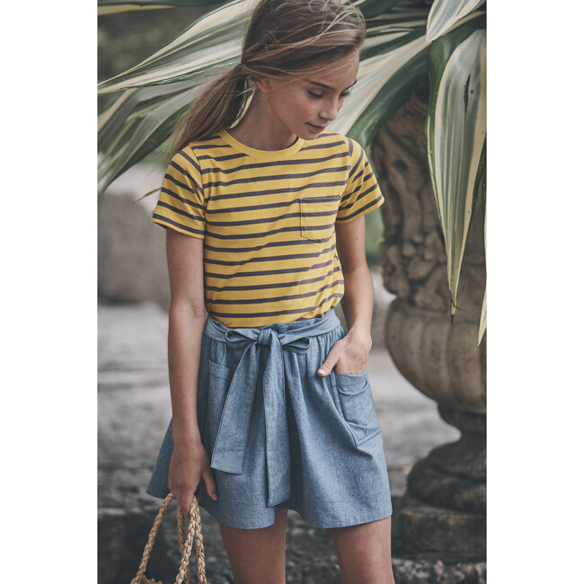 Willow Bow Skirt, Chambray - Skirts - 2
