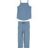 Indie Lounge Set, Dusty Blue - Loungewear - 1 - thumbnail