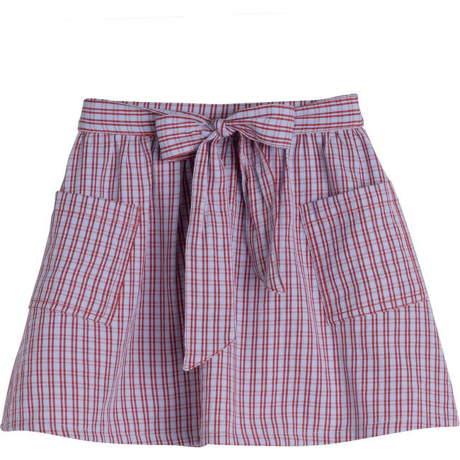 Willow Bow Skirt, Lavender Check - Skirts - 1