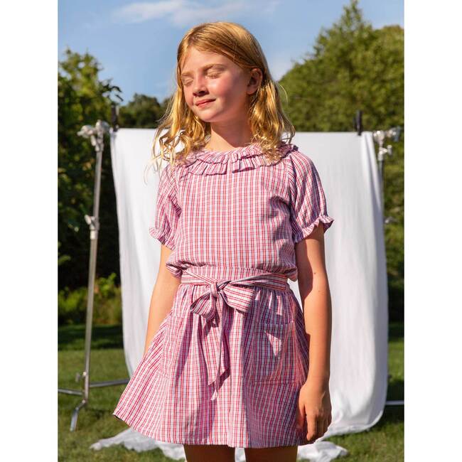 Willow Bow Skirt, Lavender Check - Skirts - 2