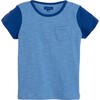 Mo Colorblock Tee, Blue Tonal - Tees - 1 - thumbnail