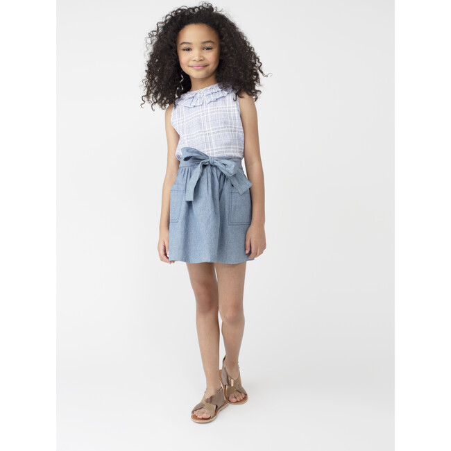 Willow Bow Skirt, Chambray - Skirts - 5