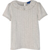 Monique Pointelle Tee, Grey - Shirts - 1 - thumbnail