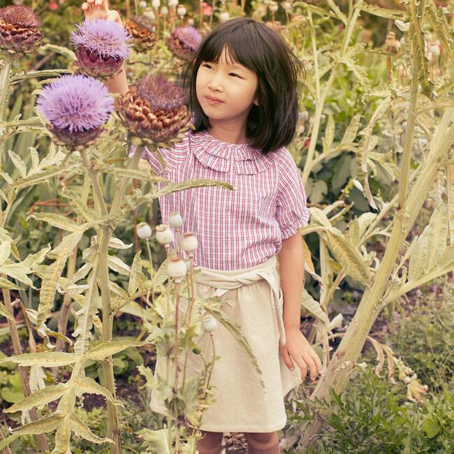 Harper Cord Bow Skirt, Natural Cord - Skirts - 5