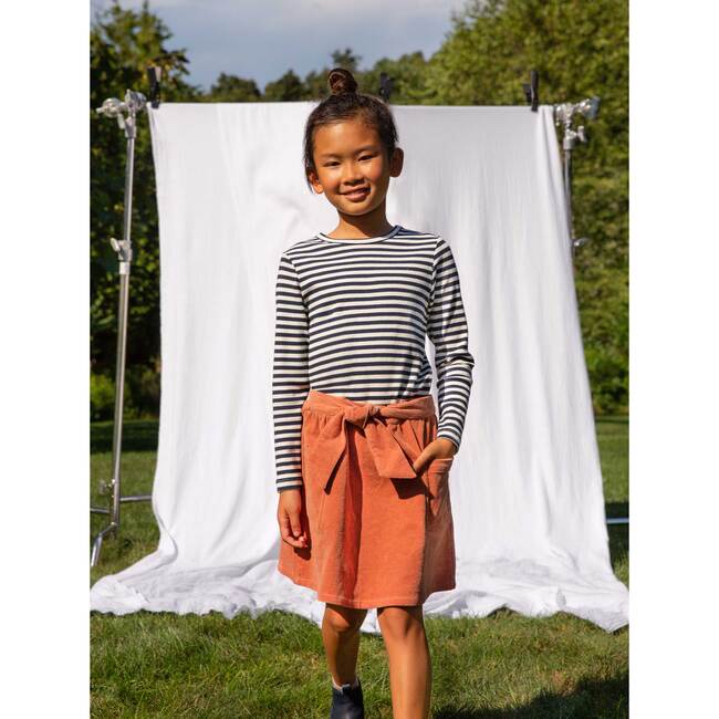 Harper Cord Bow Skirt, Dusty Pink Cord - Skirts - 5