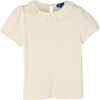 Monique Pointelle Tee, Cream - Shirts - 1 - thumbnail